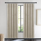 NICETOWN Living Room Camel Velvet Curtains, Sound and Sunlight Reducing Heavy - Image 2