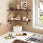 YGEOMER Corner Floating Shelves, Wall Mounted Corner Shelf - Image 5