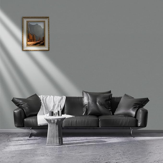 Yancorp 16"x120" Matte Gray Contact Papaer Peel and Stick Wallpaper Vinyl Wrap - Image 2