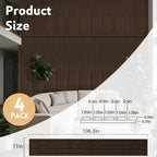 4 Pack Wood Panels for Wall, 106.3" × 11" Wood Slat Acoustic Panels for Wall - Image 2