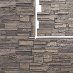 EverStone Cascade Faux Stone Panel, 48 5/8"W x 24 3/4"H x 1 1/4"D, Cascade - Image 9