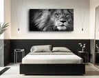 Baisuart Modern Giclee Canvas Prints Stretched Artwork Black and White Lion - Image 5