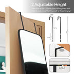 SCWF-GZ 47x14 Mirror Rectangle Full Body Length Door Hanging Wall Mounted Metal - Image 7