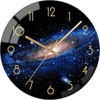 VIKMARI Black Wall Clock 12 Inch Round Silent Non-Ticking Quartz Battery by VIKMARIWallClock