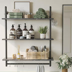 Bestier Floating Pipe Shelving, 31.5" Floating Kitchen Shelves Wall Mounted - Image 9