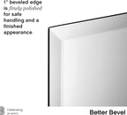Better Bevel Frameless Rectangle Mirror | 24" x 30" Bathroom Wall Mirror - Image 4