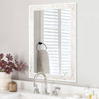 Mosaic Bathroom Mirrors for Wall 24x36 Inch, Natural Mother of Pearl Inlay - Image 4