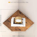 JJL Corner Wall Shelf, 10.4 Inch Wooden Corner Shelves, Wall Mount Corner - Image 3