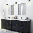 Black Metal Framed Bathroom Mirror - Image 4