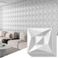 40 PCS 3D Wall Panels for Interior Décor White 11.8"*11.8" Wall Covering by Umedol