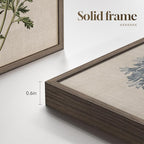 Framed Vintage Botanical Wall Art, 4 Piece Rustic Floral Painting Canvas Prints - Image 5