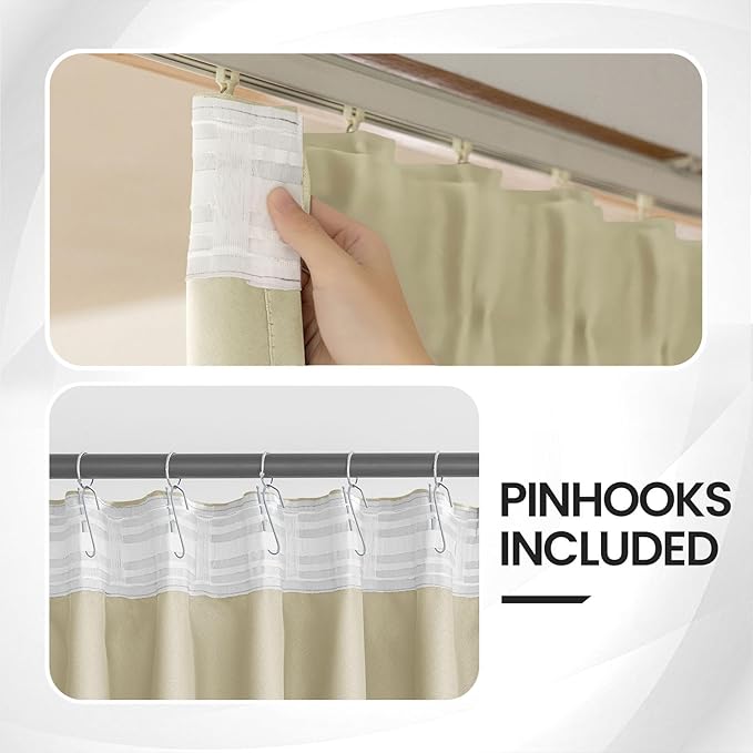 Extra Wide blackout Curtains Soundproof Room Separator - Image 3