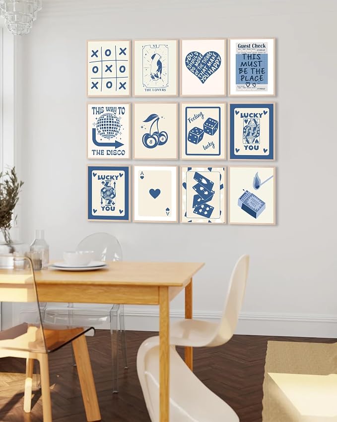 KBKBART 12pcs Blue Lucky Poster - Image 6