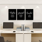 Office Decor - Hustle Quotes Execute Prints, Framed Canvas Wall Art Grind Quote - Image 3