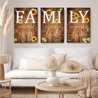 GUBIYU Farmhouse Family Wall Art Set of 3, Rustic Wall Decor by GUBIYU