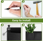 Hanging Planting Grow Bags, 9 Pockets Hanging Vertical Wall Planter Wall - Image 9