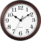 Wall Clock, 9 Inch Silent Wall Clocks Battery Operated, Decorative Clocks by HYLANDA