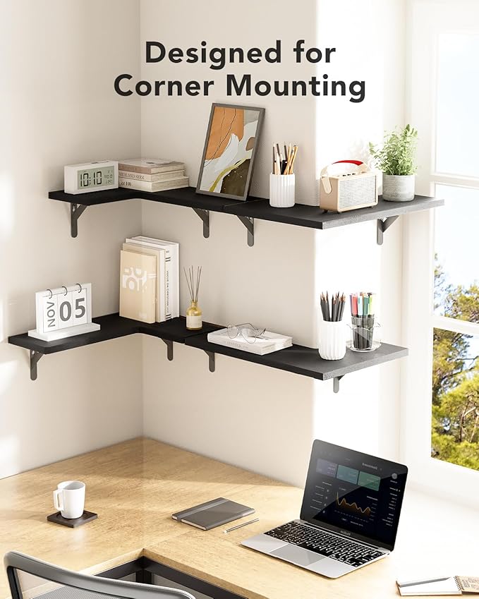 AMADA HOMEFURNISHING Corner Floating Shelves, Shelves - Image 4