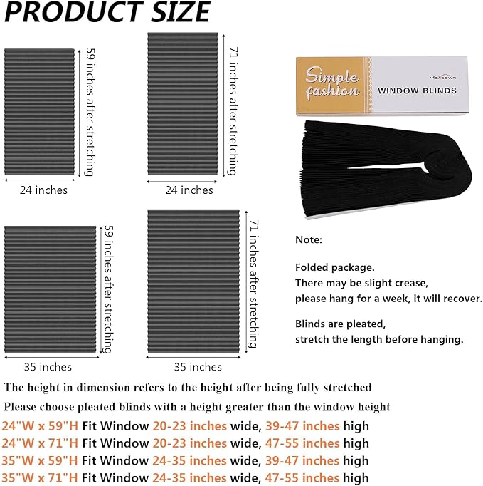 Window Blinds Cordless Blackout No Drill Cut to Size Clip On Stick On Self - Image 2