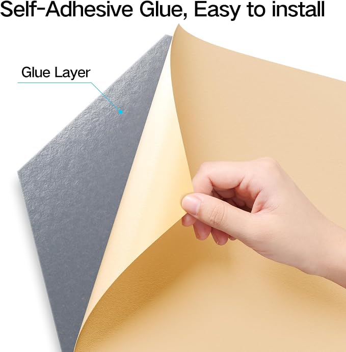 8 Pack Self-Adhesive Acoustic Panels 12" X 10" X 0.4" - Image 2