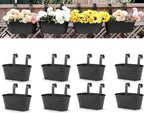 OGIMA 8pcs Hanging Planters Flower Pots, Metal Iron Wall Planter Indoor/Outdoor by OGIMA