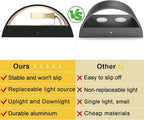 Aipsun 4 Pack Black Modern LED Wall Sconce Hardwired Indoor Wall Lights Up and - Image 4