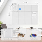MaxGear Large Cork Board for Wall 48" x 36" White Bulletin Board, 12 Pack Felt - Image 5