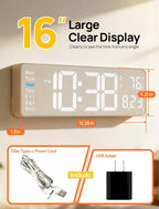 MASHI 2026 Upgrade Digital Wall Clock, Auto-Dimming Wall Clock - Image 2