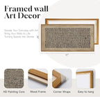 Large Framed Abstract Wall Art for Living Room, Neutral Wabi Sabi Black Brown - Image 5