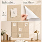 Large Cork Boards for Walls – 36" x 24" Self Adhesive Felt Wall Tiles - Image 3