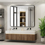 43X36 Inch Black LED Bathroom Mirror - Image 2