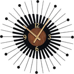 22 Inch Modern Sunburst Wall Clock Battery Operated, Silent Quartz Movement - Image 8