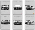 CSLGQGV Car Poster Vintage Racing Car Wall Art Supercar Canvas Prints Painting by Unknown
