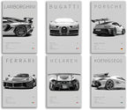 CSLGQGV Car Poster Vintage Racing Car Wall Art Supercar Canvas Prints Painting by Unknown