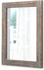 AAZZKANG Mirror with Wood Framed Rectangle Rustic Wall Mirrors Decor Large by AAZZKANG