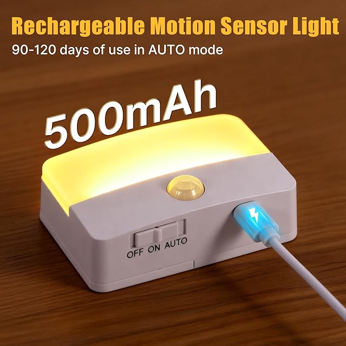 8 Pack Rechargeable Motion Sensor Stair Lights - Image 2