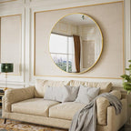 BEAUTYPEAK 42 Inch Round Mirror, Metal Frame Circle Mirror, Wall Mounted by BEAUTYPEAK