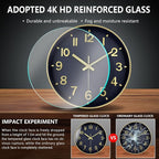 Modern Wall Clock, 10 Inch Digital Wall Clocks Battery Operated, Round Non - Image 5