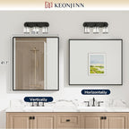 Keonjinn 42 x 36 Inch Brushed Nickel Bathroom Mirrors - Image 5