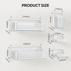 Nieifi Adhesive Wall Shelf, Shower Shelves 5 Pack - Image 2