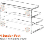 FUCDTEFC Mail Organizer Countertop, 3 Section Clear Acrylic Small File Holders - Image 4