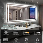 72x36 Inch LED Bathroom Mirror - Image 2