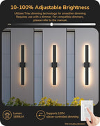 EDISHINE 31.5" LED Outdoor Wall Lights, 3CCT & 10%-100% Dimmable, IP65 - Image 5