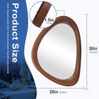MAGFLERUM Irregular Wall Mirror, 30 * 20 inch Asymmetrical Wood Mirrors - Image 2