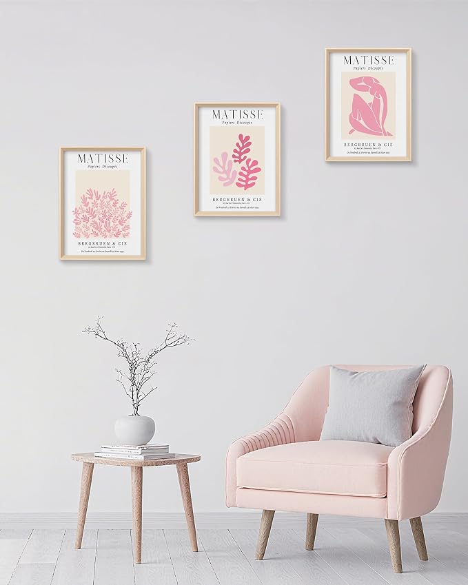 Framed Matisse Pink Canvas Wall Art, Abstract Matisse Canvas Wall Decor - Image 8