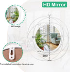 White Art Circle Mirror for Wall - Image 7