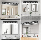 IZORRO LED Modern Bathroom Lights Fixtures, Matte Black Acrylic Wall Lighting - Image 8