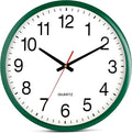 Bernhard Products Hunter Green Wall Clock Silent Non Ticking by BernhardProducts