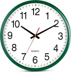 Bernhard Products Hunter Green Wall Clock Silent Non Ticking by BernhardProducts