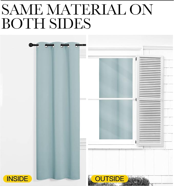 NICETOWN 2 Panels Blackout Curtains, Rod Pocket Thermal Insulated Drapess - Image 4